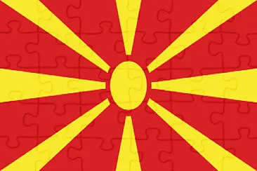 Construir a bandeira Macedónia do Norte