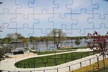 Fountain Lake Gazebo jigsaw puzzle