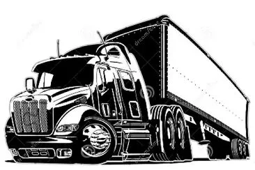 Cartoon semi truck