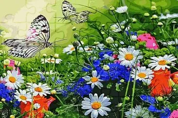 mariposas y flores 1 jigsaw puzzle