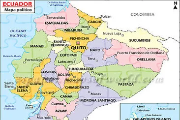 Mapa político del Ecuador jigsaw puzzle