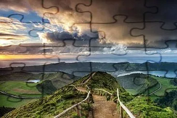 Caminho na montanha jigsaw puzzle