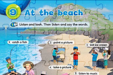 At the beach jigsaw puzzle