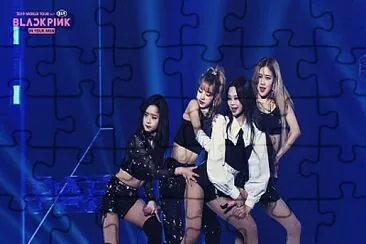 Black pink jigsaw puzzle