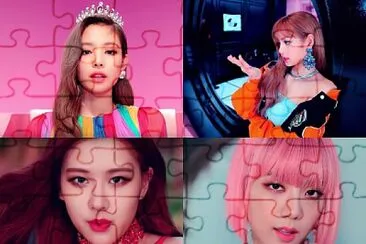 Black pink jigsaw puzzle