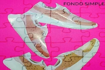 Figura fondo simple zapatillas jigsaw puzzle