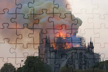 Notre Dame fire jigsaw puzzle