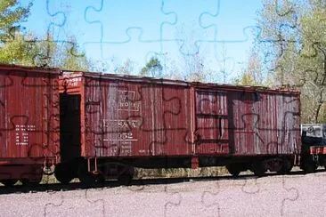 Railway boxcar jigsaw puzzle