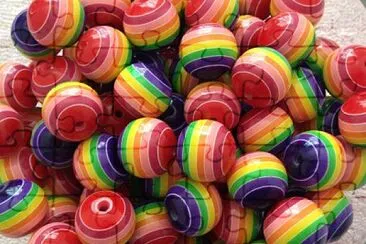 colorful beads