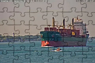  "saltie " Chestnut northbound to Lake Huron jigsaw puzzle