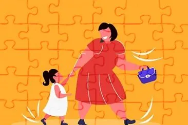 Familia monoparental jigsaw puzzle