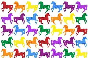 colorful horses