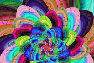 Colorful Floral Spiral