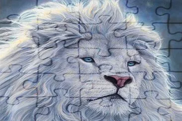 White lion jigsaw puzzle