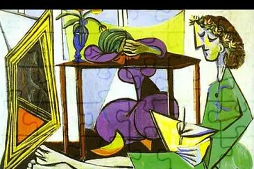 PABLO PICASSO Interior com Garota desenhando 1935