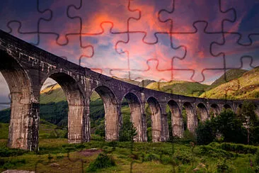 Glenfinnan Viaduct (Harry Potter 's Bridge) jigsaw puzzle