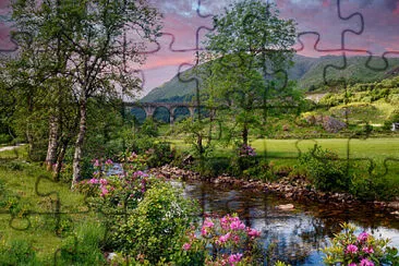 Glenfinnan Viaduct Summer jigsaw puzzle