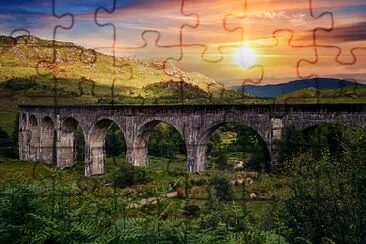 Harry Potter 's Bridge ( Gelnfinnan Viaduct) jigsaw puzzle