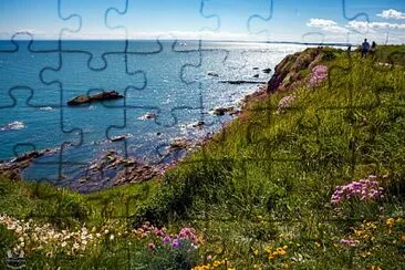 Seaton Cliffs seascape jigsaw puzzle