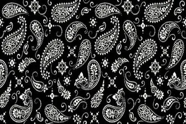 פאזל של Black   White Paisley Pattern