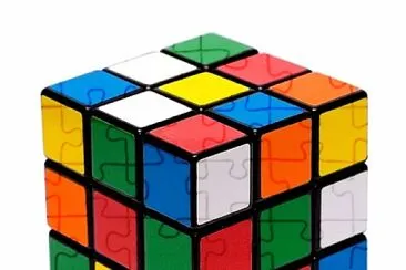 quebra cabeça de um cubo jigsaw puzzle