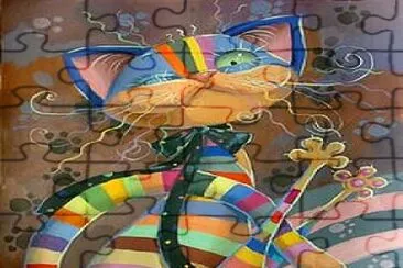 פאזל של Colorful Kitty