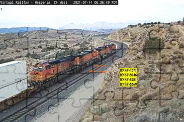 BNSF-7271, 5045, 5281, 5269 at Hesperia,CA/USA jigsaw puzzle