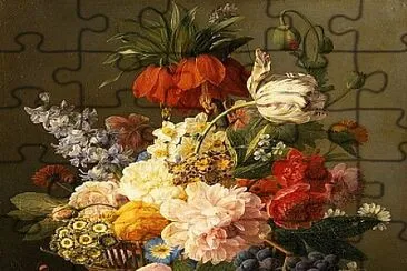 Flowers, fruit jigsaw puzzle