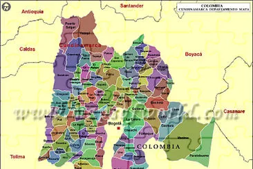 mapa politico de cundinamarca