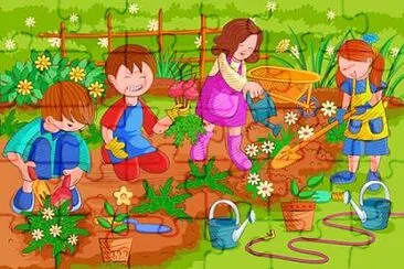 niños huerta jigsaw puzzle