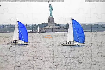 Sail Boats w Statue of Liberty Aug 2021