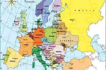 Mapa Europa jigsaw puzzle