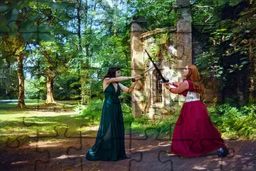 Cosplay maidens defend the castle jigsaw puzzle