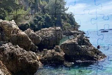 Cap D 'ail, La Plage La Mala. jigsaw puzzle