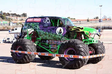 colorful monster truck jigsaw puzzle