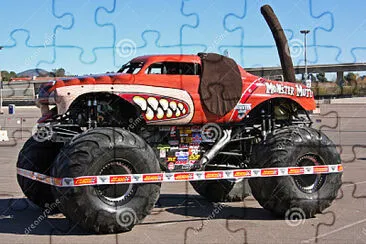 colorful monster truck jigsaw puzzle