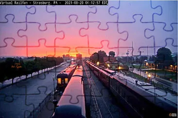 Sunrise at Strasburg Rail Road Company jigsaw puzzle