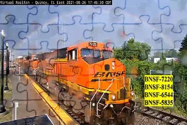 פאזל של Rainbow over BNSF at Quincy