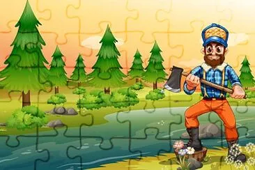 El leñador jigsaw puzzle