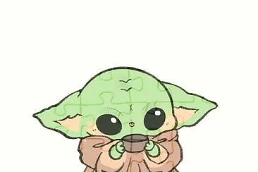 פאזל של baby yoda drinking her soup