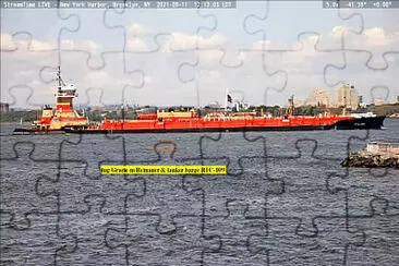 tug Gracie m Reinauer   tanker barge RTC-109 jigsaw puzzle