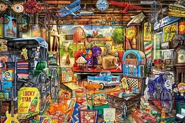 Bazar dans le garage jigsaw puzzle