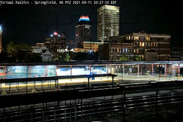 פאזל של Springfield,Mass  Station at Night Amtrak