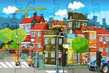 ciudad caricatura jigsaw puzzle