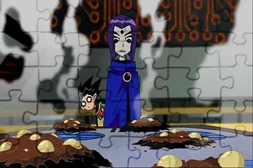 robin mira lo que cocina raven los jovenes titanes