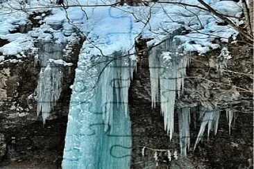 Frozen waterfall