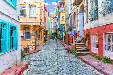 Pastel street jigsaw puzzle