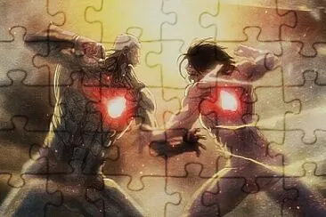 Eren vs Reiner jigsaw puzzle