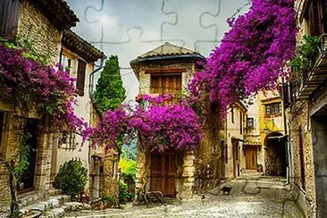 Village fleuri jigsaw puzzle