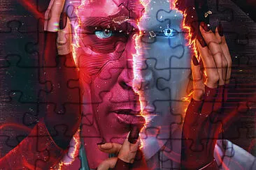 vision y white vision de wanda vision jigsaw puzzle